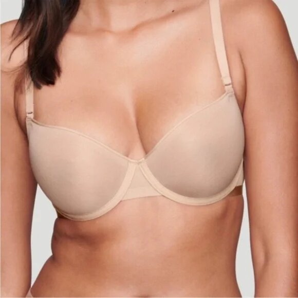 CUUP The Demi Spacer Bra Underwire Unlined Nude 34C - Picture 7 of 7